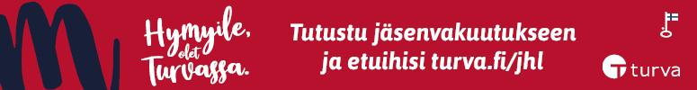 Kuvaa klikkaamalla pääset Turvan sivuille, joilla kerrotaan JHL:n jäsenilleen ottamasta vakuutuksesta.