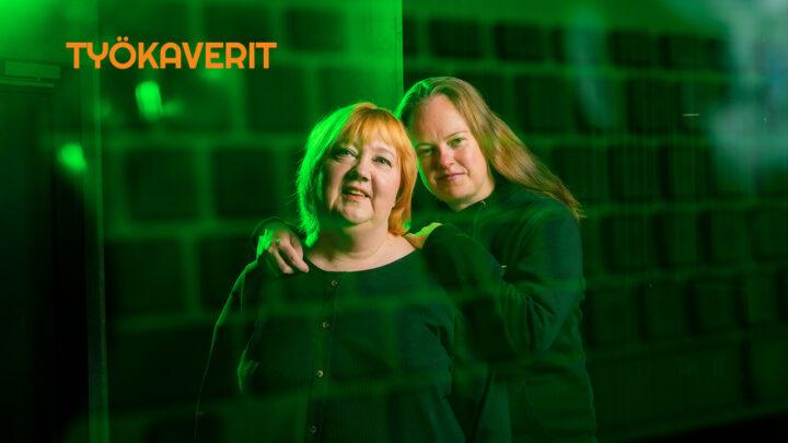 Työkaverit-sarjassa Jaana Kaipiainen ja Noora Enberg